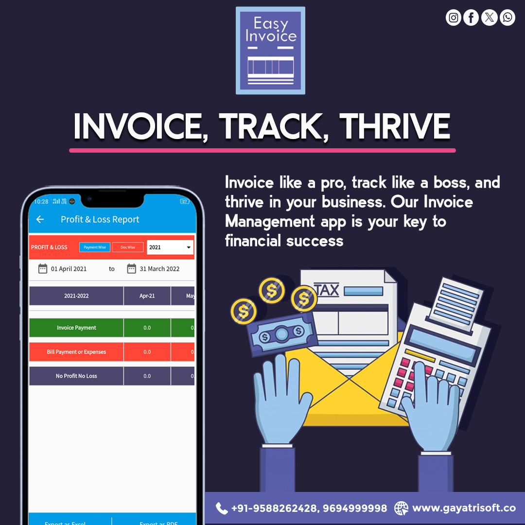 Invoicing shouldn't be a headache!  Easy Invoice Pro streamlines your process & lets you invoice like a pro & track like a boss. Thrive in your business with Easy Invoice Pro! #EasyInvoice #easyinvoiceproapp #EasyInvoicePro #invoicemakerapp #InvoiceManagement