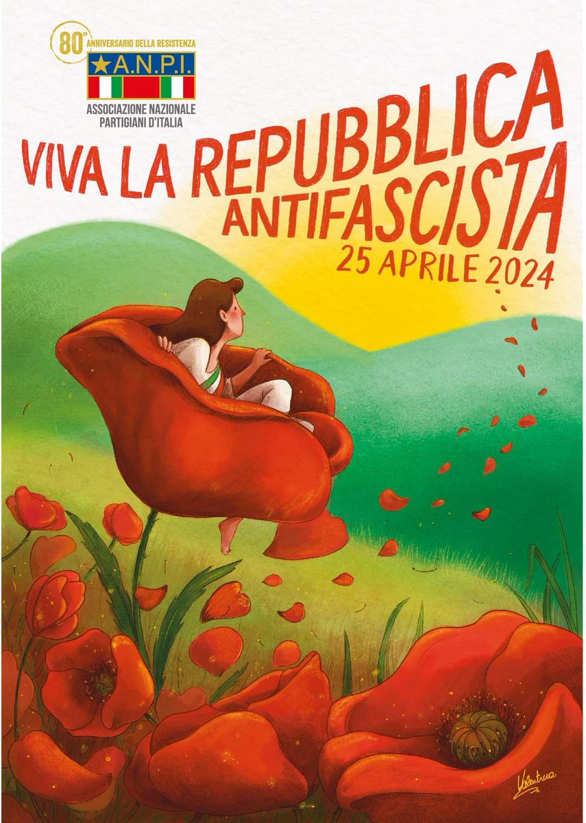 Bentornato aprile, bentornata Liberazione🌹 Ecco il nostro manifesto di quest'anno. Il disegno è stato realizzato da Valentina Stecchi, fumettista e vignettista. A prestissimo, in tutte le Piazze d'Italia. #versoil25aprile2024 #vivalaRepubblicaantifascista