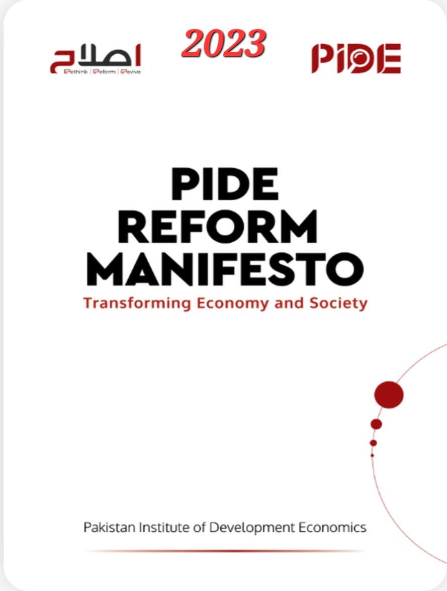 The document is based on @PIDEpk's research and interactions over the last four years, and a continuation in our attempt to push for #Reforms, and imagine an economy #BeyondTheIMF. #Islaah