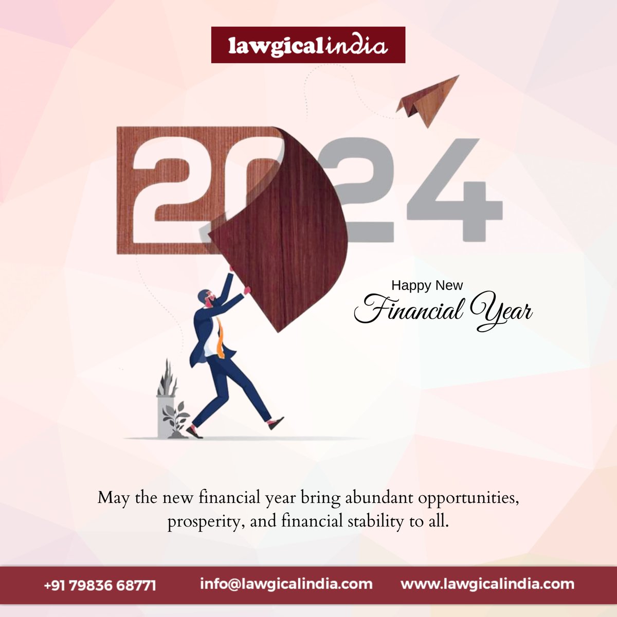 Fresh start, fresh mindset. Here's to a prosperous financial year ahead! 🌟

#NewBeginnings #FinancialGoals #lawgicalindia #financialyear #april #newyear #prosperous #opportunities #financialstability