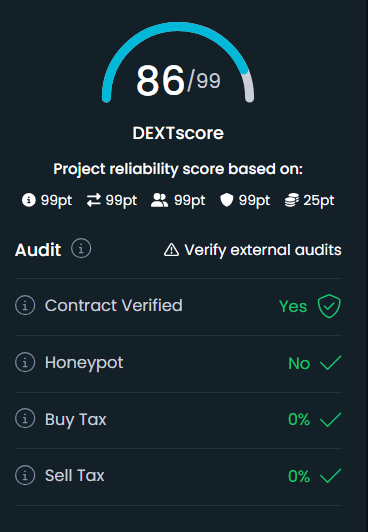 VvfitVv's tweet photo. Well done to $MVEDA for the high trust score in Dextools. #DEXSCORE #DeSci
https://t.co/QPd9Qg9QFu https://t.co/TFo3PLNeOY