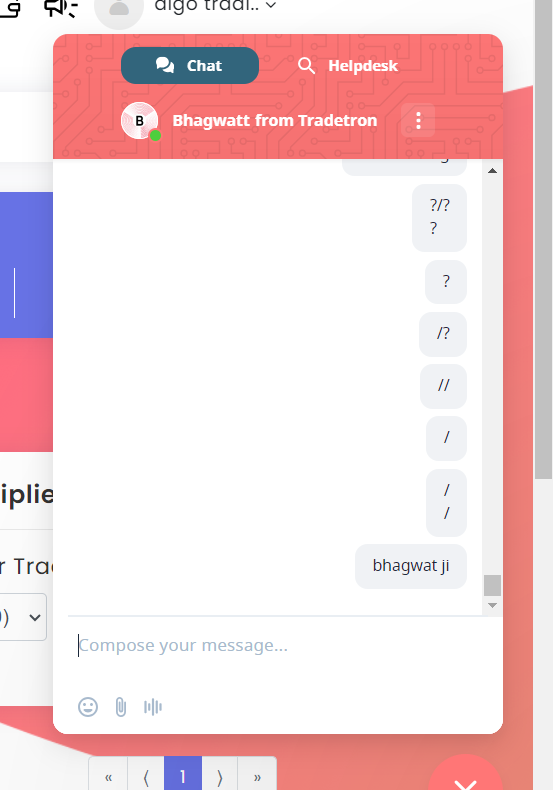 fakesexposed11's tweet photo. @Tradetron1 no replies since last 1 hour. chat left open https://t.co/SHnXPyRgY7