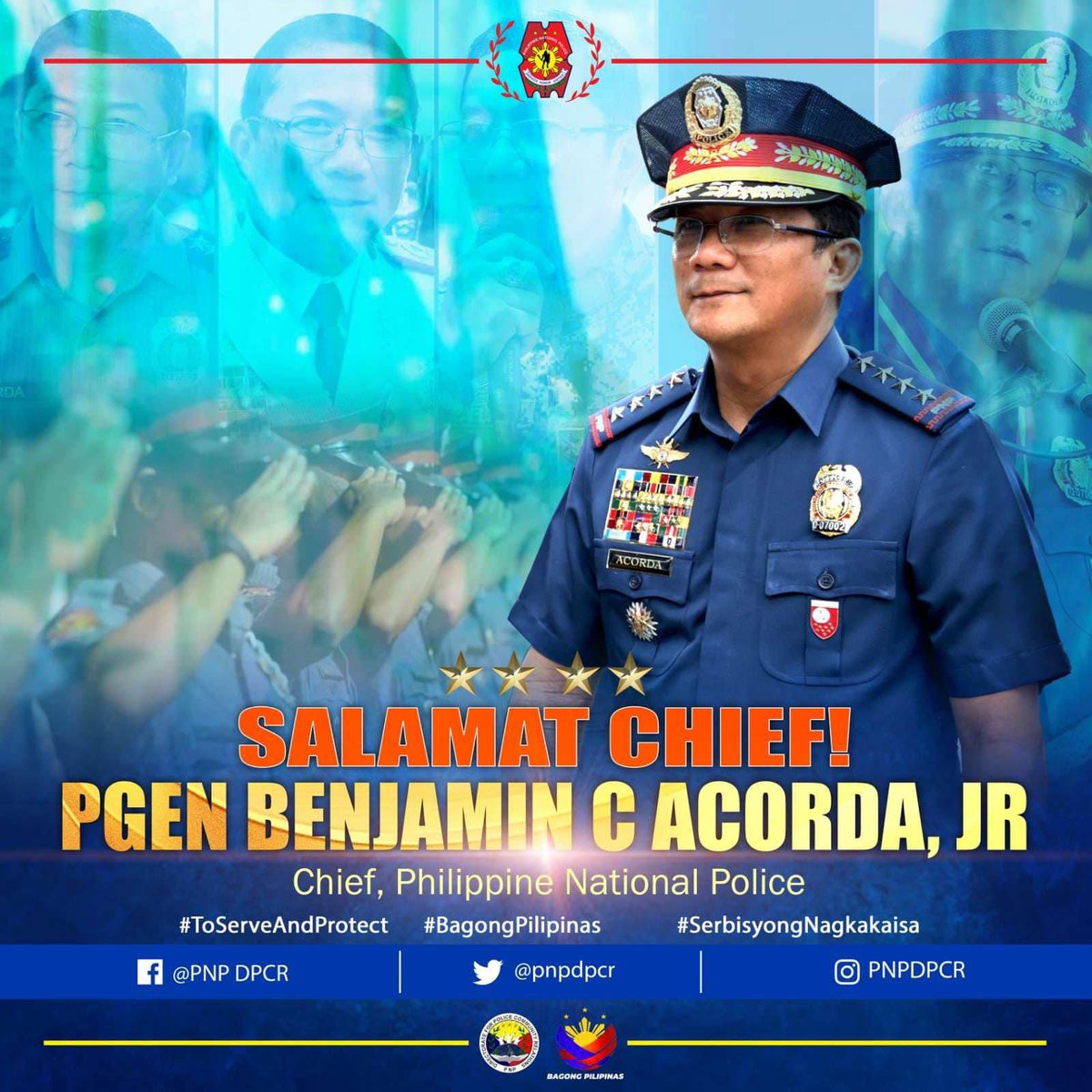 The Philippine National Police bids farewell to Chief PNP Police General Benjamin C Acorda Jr., it is with profound gratitude and respect for his unwavering commitment to the service of our nation. Read more: facebook.com/share/p/7x8W5n… #SerbisyongNagkakaisa