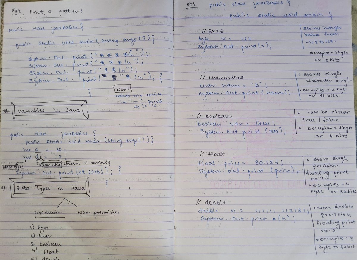 Agrawaldeepak02's tweet image. 🎉🚀 Just wrapped up Day 1 diving into @java, and wow, what a rush! From boilerplate to printing output, it&apos;s been a whirlwind of discovery!

Feeling pumped and ready to conquer the coding world! Who&apos;s with me? 🔥💪

 #JavaJourney #Day1 #CodingExcitement 🌟