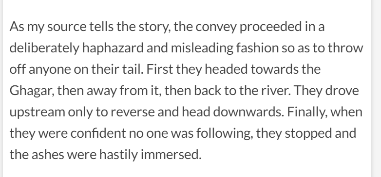 In fact, officials in-charge of immersion of Ashes  in river proceeded in a deliberately haphazard a...