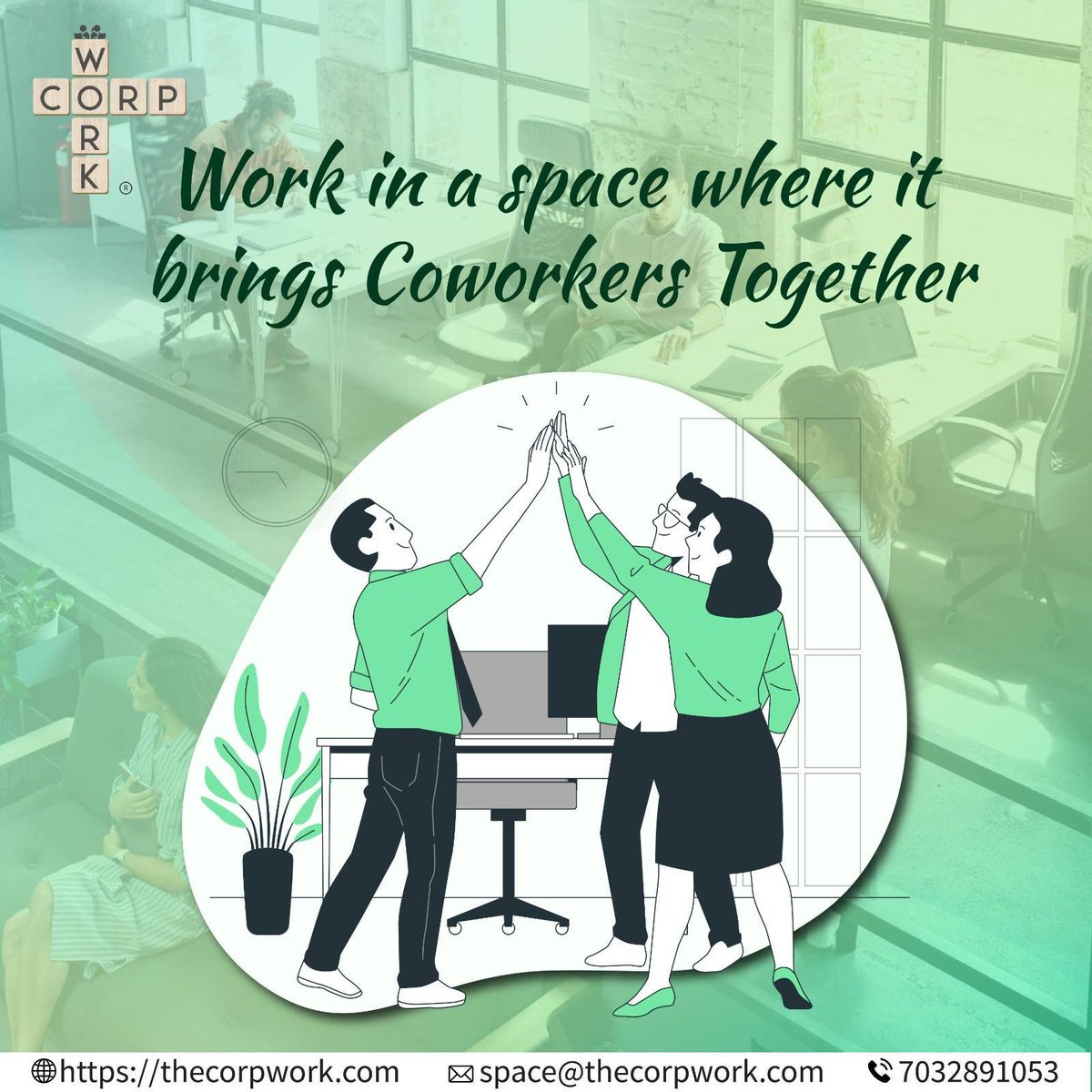 thecorpwork's tweet photo. The power of collaboration in a workspace designed to bring coworkers together.
#corpwork #thecorpwork
.
.
Visit us at: https://t.co/Z0KktkUOZA
Reach us at: +917032891053
.
.
#coworking #coworkingspace #officespace #freelancers #enterpreneurs #collaboration #professional #corpora https://t.co/IIi0yZblg1