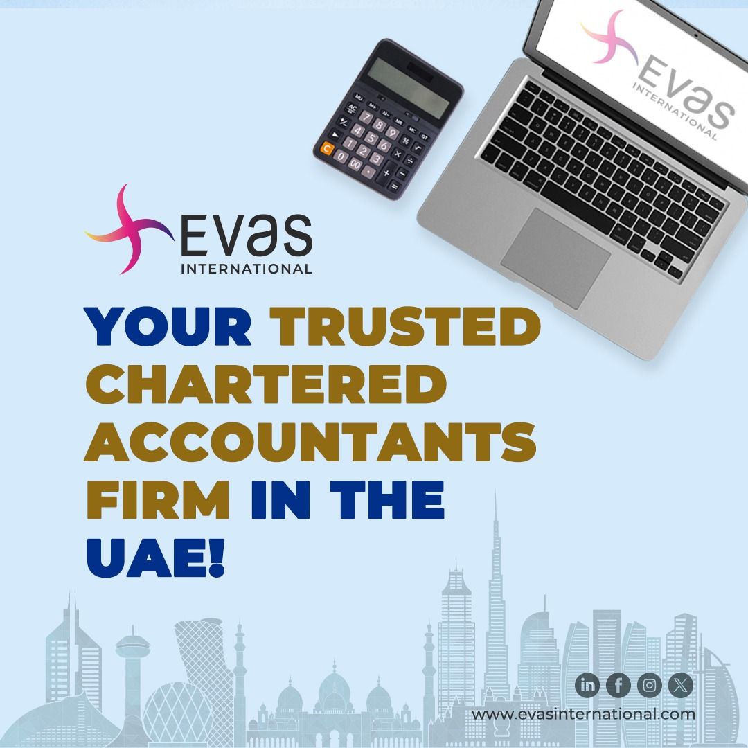 EvasInternatinl's tweet photo. EVAS International is dedicated to unlocking financial success for businesses across the UAE! With our expert team of chartered accountants, we offer top-notch financial services tailored to meet your unique needs. 
#EvasInternational #Accounting #UAEFinance #BusinessSuccess https://t.co/J39bcrJrNB