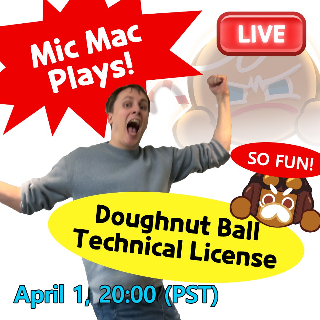 We'll play the Doughnut Ball Technical License, live tomorrow! See you then!🔥 ckie.run/SubscribeCooki…