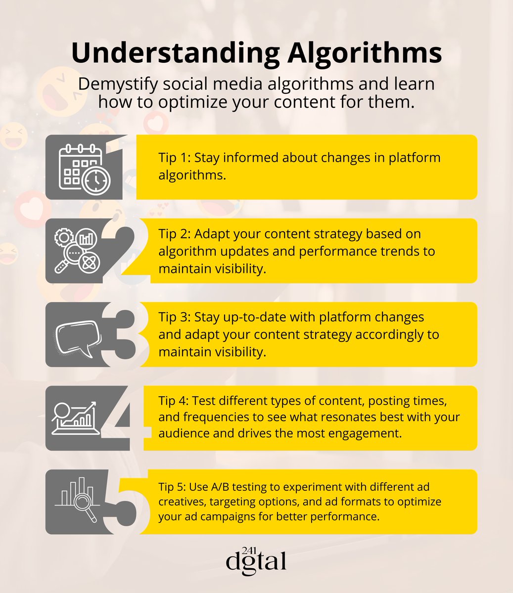 241_digital's tweet image. Stay one step ahead! 📈 Learn how to navigate platform algorithms and boost your content's visibility. #AlgorithmInsights #StayInformed #BoostYourReach
Unlock the secrets of social media algorithms! Tap the link to learn more.