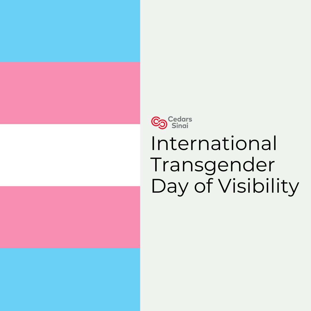 On International Transgender Day of Visibility, Cedars-Sinai celebrates the invaluable contributions of the transgender community to society. It is our honor to provide quality healthcare, ensuring the well-being of this vital part of our community. #TransDayOfVisibility