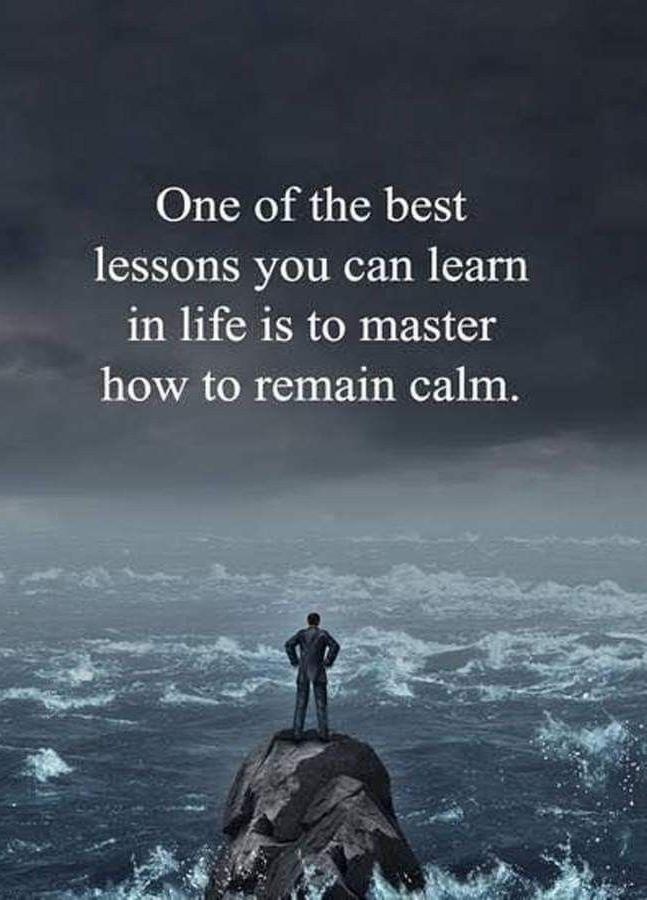 Stay cool, calm, and collected. 💪 #MasterTheCalm #KeepCalmAndCarryOn' #zen #lessonsforlife #JoyTrain #Lightupthelove #LUTL #ThinkBIGSundayWithMarsha