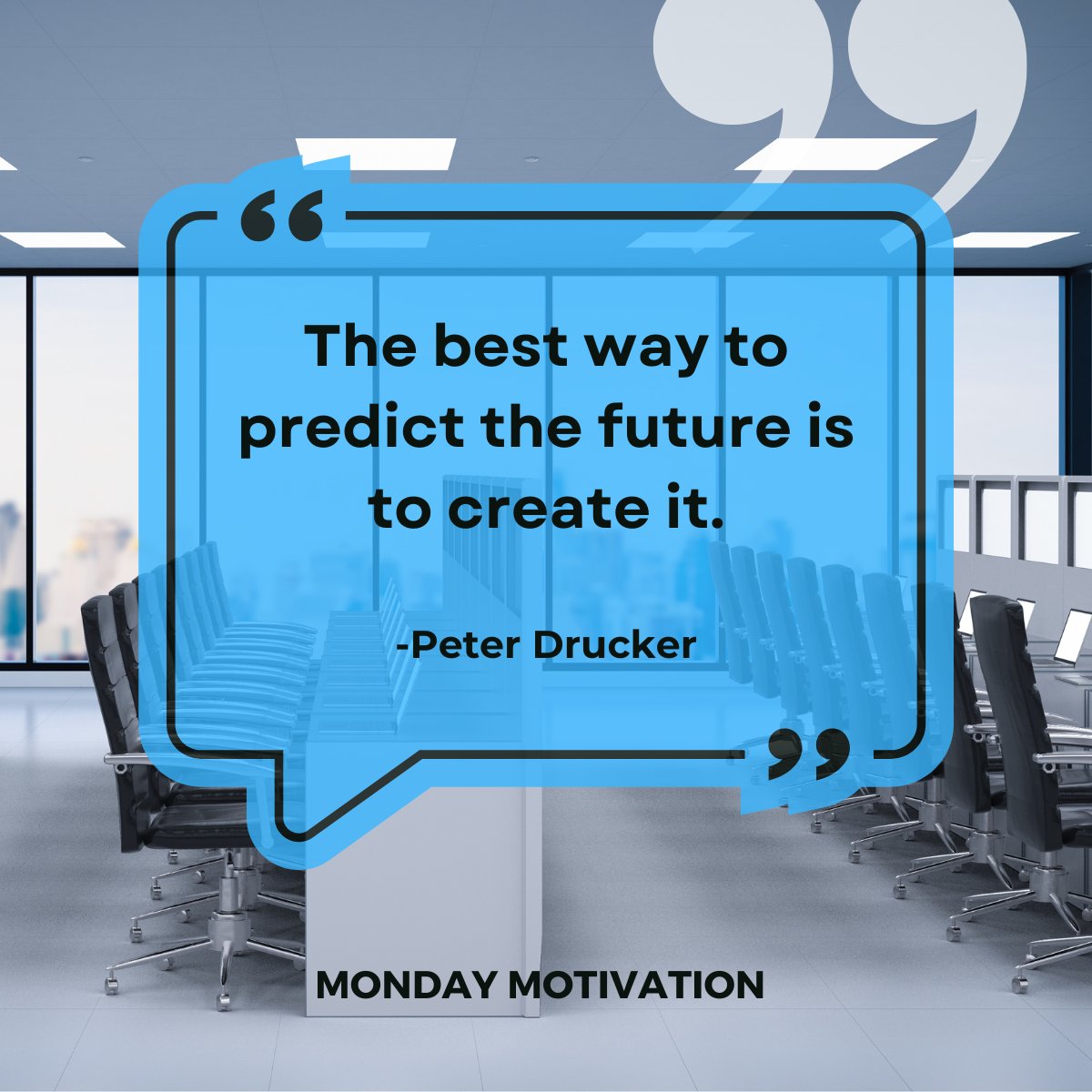 VlogicSystems's tweet photo. This Monday, we're fired up by Peter Drucker's famous quote.
At VLogic, we believe the same applies to your workspace. By optimizing your environment today, you're shaping a future of efficiency, productivity & success. #MondayMotivation #IWMS #CAFM #CMMS #VLogicFM #VLogicSystems https://t.co/MeYr3YBm4t