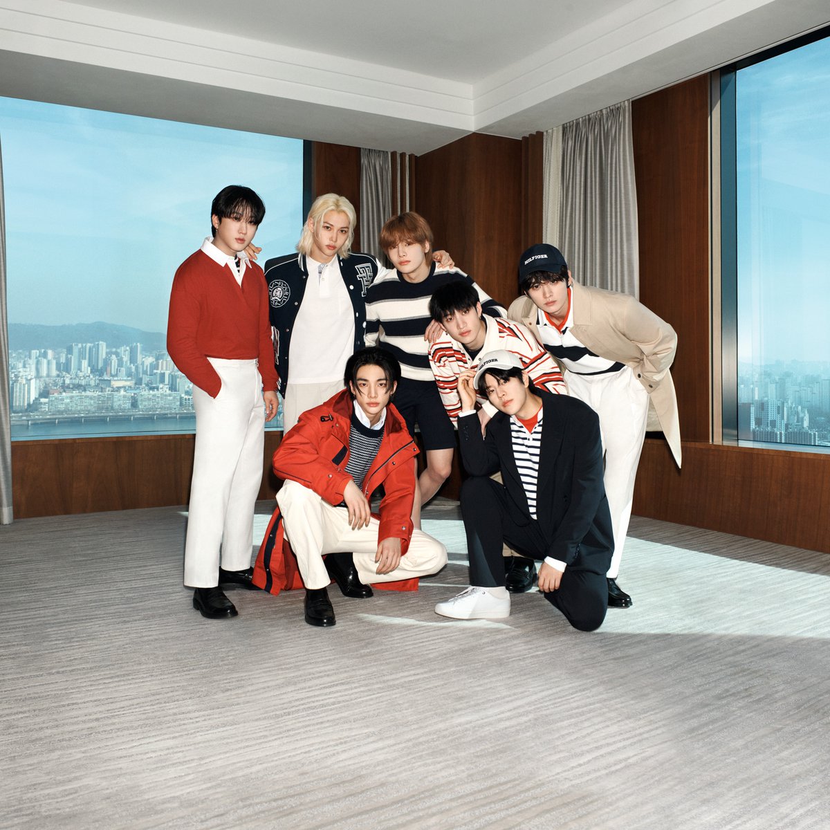 TommyHilfiger's tweet photo. Well, we had a secret. Or a group of them @Stray_Kids 

#StrayKids #TommyHilfiger https://t.co/g8YtL0ZxLc