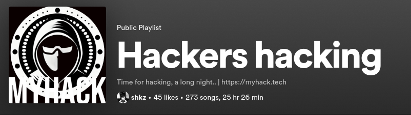 shadkz_'s tweet photo. My hacking playlist.  [25hours++]. 
https://t.co/2Cr0ooJNOD

#myhack #playlist #music #spotify #play #hackers https://t.co/FaBIuzeyX6