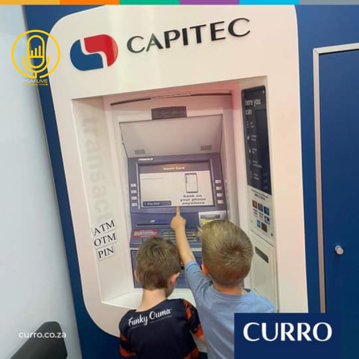 PSAFLIVE's tweet image. BREAKING NEWS: White racist rub school Curro has done it again.

Curro posted a picture of a black child being a Shoprite cashier while white children children were posted withdrawing money from Capitec Bank and buy from a black child, other white children were animal vets.

The