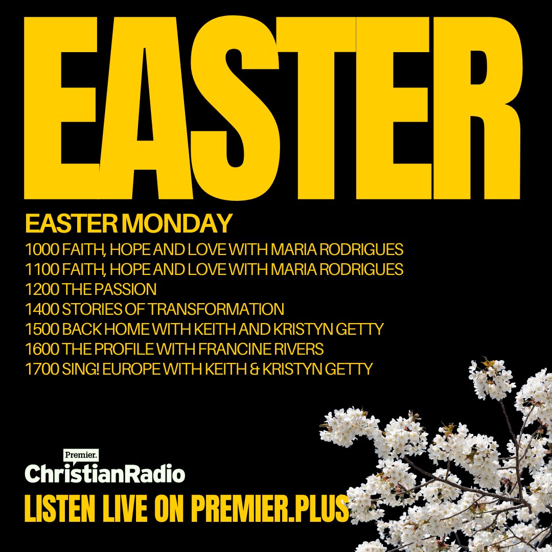 Make Premier your home this Easter. Listen now at premier.plus