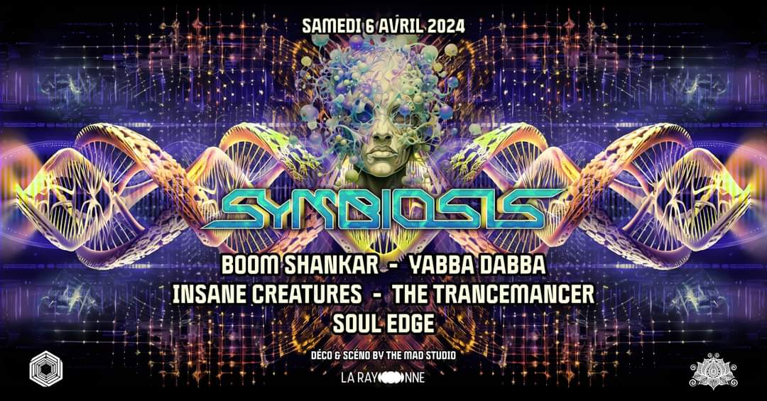 BmssRecords's tweet photo. Date: 6 April 2024
Event: Symbiosis
Location: La rayonne 🇫🇷
Line up:
Boom Shankar
Yabba Dabba
Insane creatures
The Trancemancer
Soul Edge
Deco & Art : Mad Studio (Harda Festival team)
#psytrance #BMSS #outtrance #France #psytrancefrance #psytranceparty #psyevent #oumuamua https://t.co/x1OSAiiebv