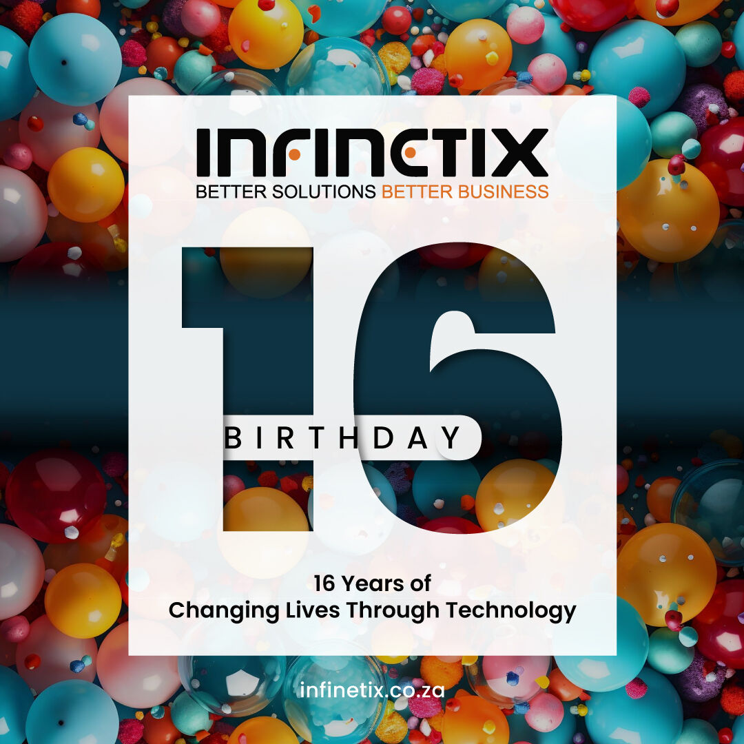 Celebrating 16 years of transforming lives through technology! Happy Birthday to us at Infinetix! Here's to many more wonderful years 🎉 ✨ 🎂 #Infinetixbirthday #infinetix #changinglivesthroughtech #birthdaycelebrations #sixteenyears