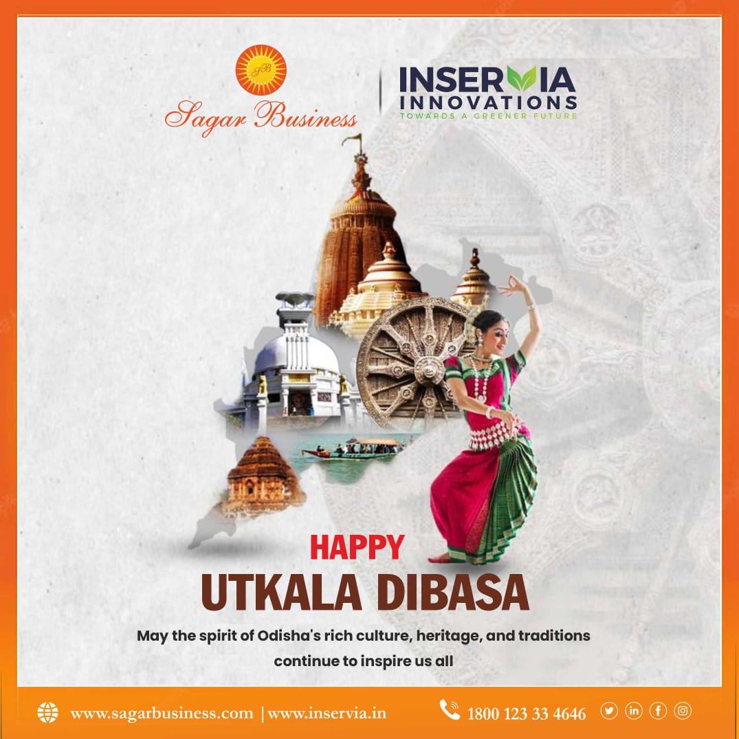 Happy Utkal Divas to all! Let's celebrate the unity, diversity and progress of Odisha. 
#Sagarbusiness #UtkalDivas #UnityInDiversity #InnovationAndGrowth #CulturalHarmony #ProgressAndDevelopment #UnityInDiversity
