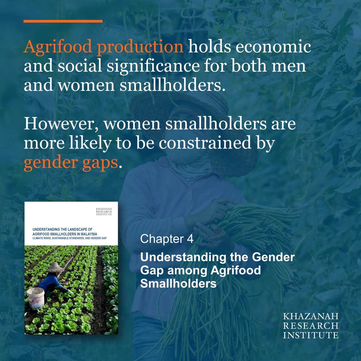 1/7) 

KRI’s latest report showed that #GenderGaps prevail among #agrifood #smallholders in Malaysia, with women being more likely to fall behind in several aspects.
#KRI #AdvancingMalaysia