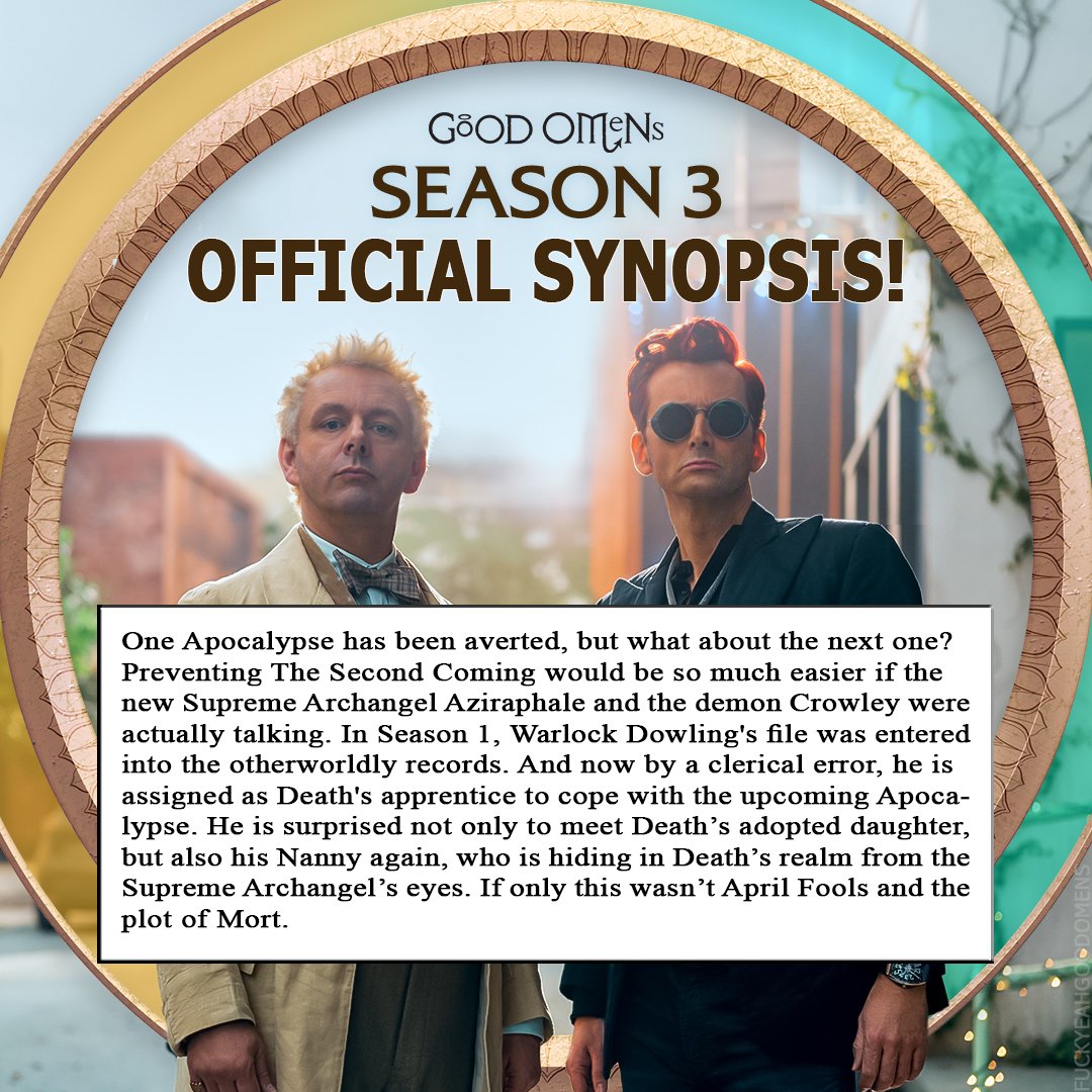 THE GOOD OMENS SEASON 3 PLOT HAS DROPPED! 👀👀👀 #GoodOmens #GoodOmens3