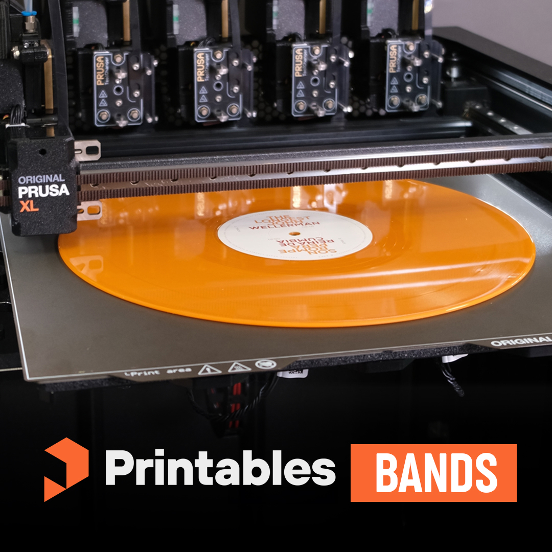 3D printable Vinyl records - The 3D Printing Music Revolution is here! 🎶 We're introducing Printables Bands, our new Vinyl on Demand service. 💥 Read more about it in our new article! 👀 blog.prusa3d.com/printables_ban…