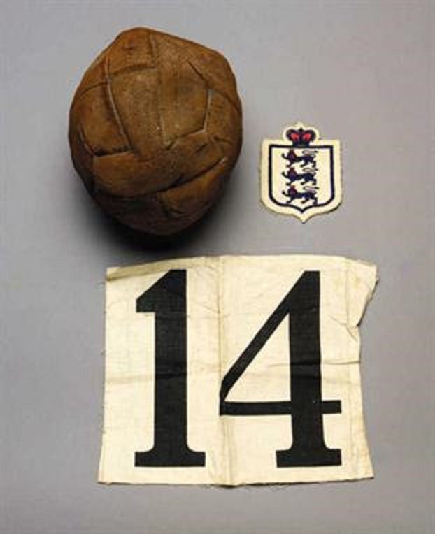 Easter Monday is a big day in @lutontown history. Joe Payne scored 10 goals for Hatters in 12-0 win v Bristol Rovers in 1936 - a Football League record unlikely to be beaten. Payne in classic Hatters shirt, the football, now deflated, from the game and his England shirt badge.