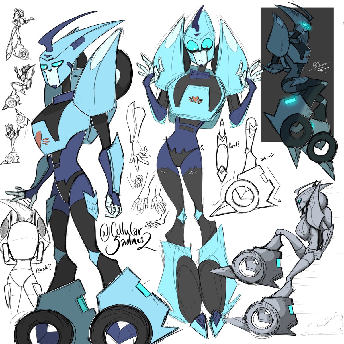 CellularSadnes2's tweet photo. Back from the dead with some Blurr fanart 😋

#art #artist #Blurr #TransformersAnimated #tfa #transformers https://t.co/HYb5QQAnt3