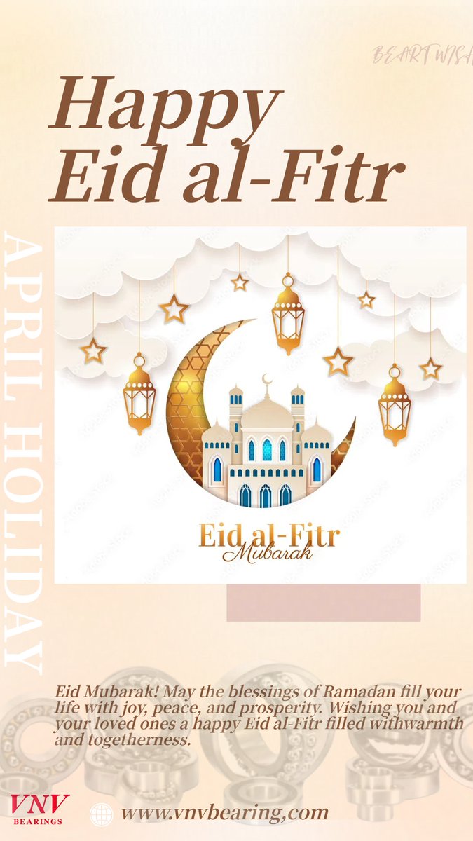 Amanda_VNV's tweet image. Happy Eid al-Fitr
#VNVbearings #sphericalrollerbearings
#підшипник #підшипники #підшипникиковзання
#rodamientos #ballbearings #deepgrooveballbearings #rollerbearings #bearingsupplier #ballbearingsupplier
learn more：vnvbearing.com
Email:sales@vnvbearing.com