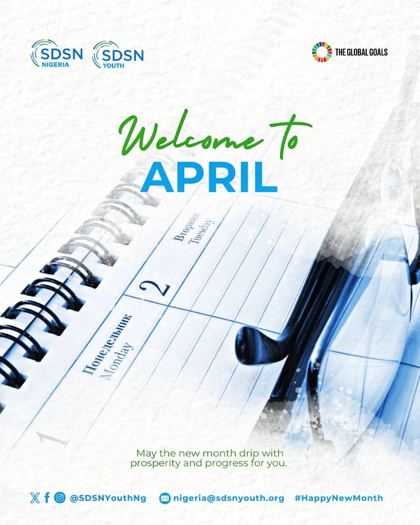 💪🏽This April, let's harness the power of productivity to overcome challenges, seize opportunities, and make strides towards a more sustainable, inclusive future for all.💥🌎 🌟Happy New Month, Happy New Week! 🌞 #April #Sdsnyouthng