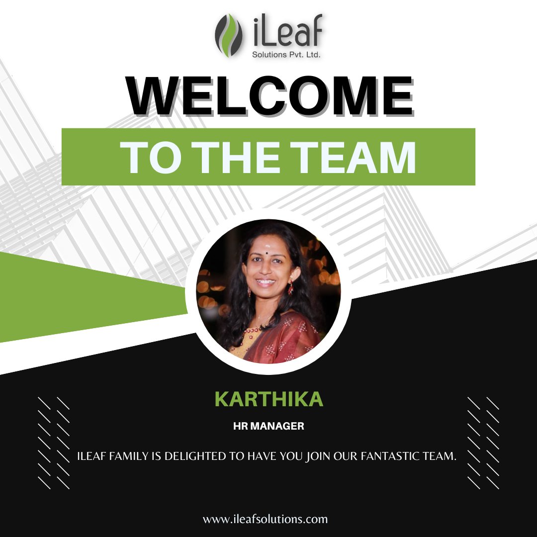iLeafSolutions's tweet image. Thrilled to introduce Karthika Jayalekshmi, our newest addition to the iLeaf Solutions family as HR Manager. With her expertise and passion for people, we&apos;re poised for even greater achievements ahead. Welcome aboard!

#Welcomeaboard #HR #iLeafSolutions