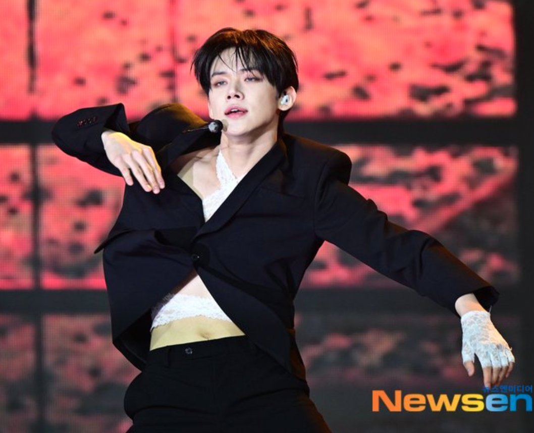 AboutMusicYT's tweet photo. TXT's Yeonjun at the press showcase today. https://t.co/DU6XJXX33Z
