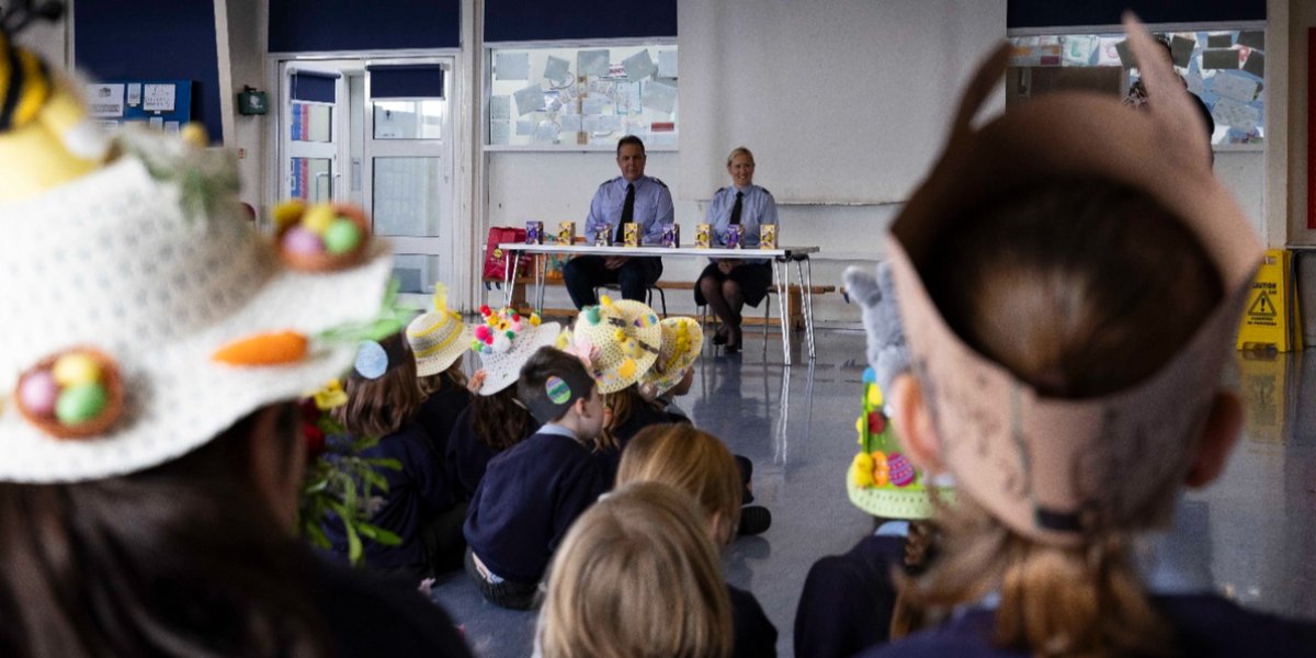 Happy Easter Monday from RAF Benson 🐰 Wg Cdr Tostevin and WO Warren had the privilege of judging the Primary school Easter Bonnet competition. WO Warren said: 'Selecting a winner was harder than his exceptionally busy day job'. Thank you to all that participated 🐣