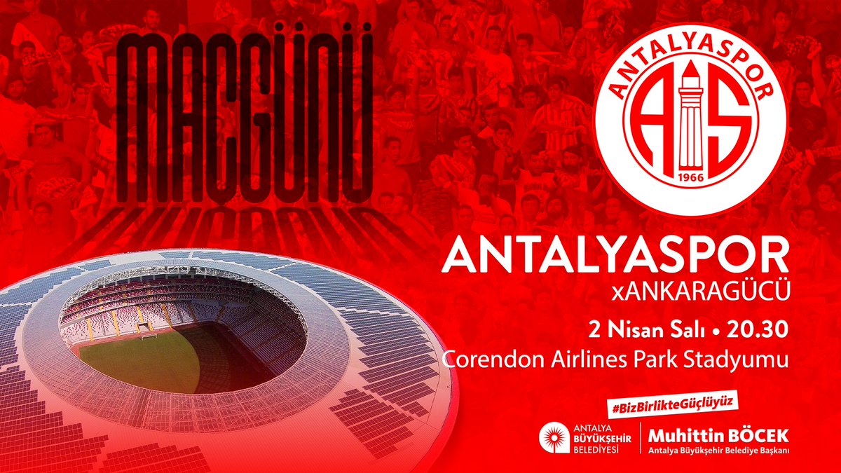 Antalyaspor’umuz, verilen milli ara sonrası ilk maçında Ankaragücü’nü ağırlıyor. Akreplerimize 3 puan yolunda başarılar dileriz. ❤️⚽🤍#AntalyasporAnkaragücü #SüperLig 🏟️: Corendon Airlines Park Stadyumu 🗓️: 2 Nisan Salı ⏰: 20.30