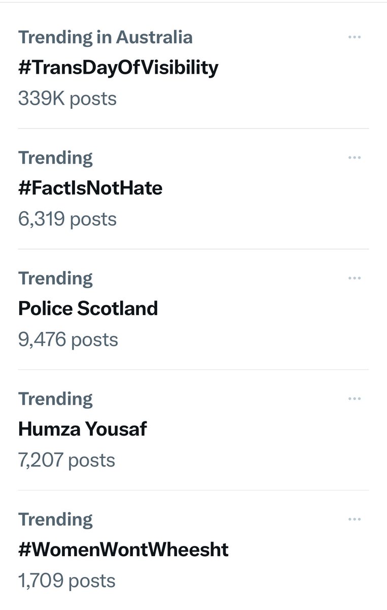 Currently trending in the Antipodes …

Noting that yesterday was almost entirely slamming/negative use of the TDOV hashtag.

#TruthIsNotACrime 
#TruthIsNotHate 
#HateCrimeBill