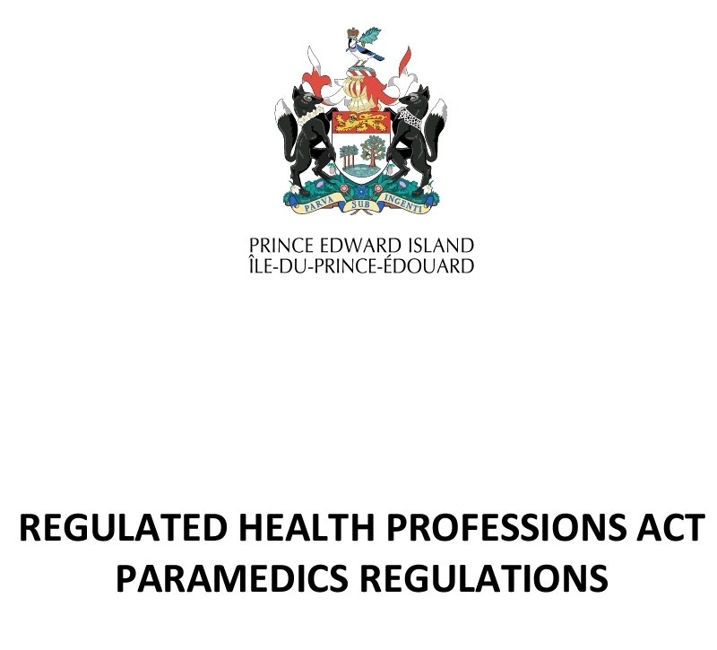 @InfoPEI has joined NS, NB MB SK & AB today by including #Paramedics in the Regulated Health Professions Act Thank you @dennyking & residents of PEI for confirming the valuable contributions that #Paramedics make & entrusting your care with them as self-regulated professionals.