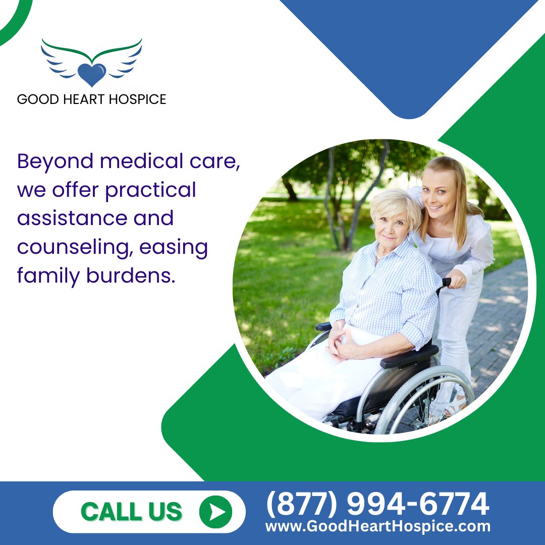 Beyond medical care, Good Heart in Rancho Cucamonga, CA offers practical assistance & counseling for families, easing burdens through the journey. For comprehensive care, call (877) 994-6774. #FamilySupport #CounselingServices
