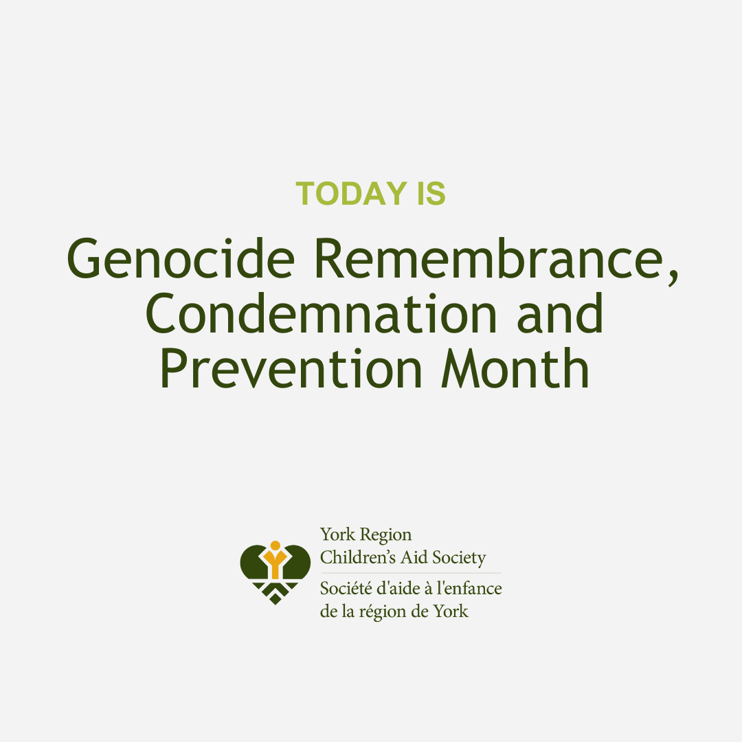 This month, YRCAS observes Genocide Remembrance, Condemnation, and Prevention Month, a time dedicated to reflecting on the tragedies of the past and reaffirming our commitment to preventing such atrocities from happening again

#GenocideRemembrance #NeverAgain #YRCAS #YorkRegion