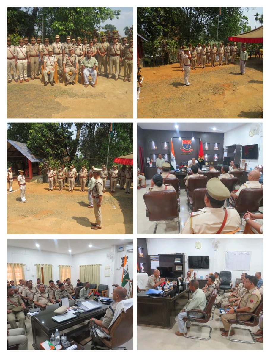 NGHPolice's tweet photo. Today, bid farewell to UBC/02 Nidesh M Marak at Office of the Superintendent of Police with a befitting guard of honour, followed by short meeting and exchange of emotions and gratitude from officers and men of the district
@lrbishnoiips
@MeghalayaPolice
@dig_wr_tura https://t.co/EsgenqYLRq