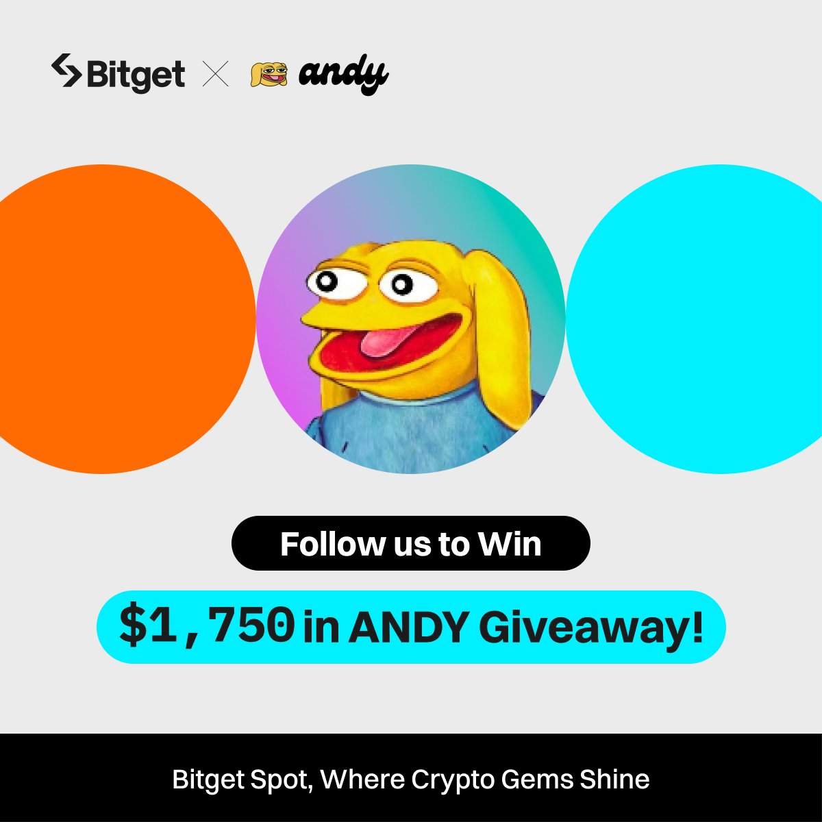 bitget's tweet photo. Join the #Bitget x $ANDY Giveaway! 

💰 $1,750 worth of $ANDY (35 winners) 

1⃣ Follow @bitgetglobal @Andy_On_Sol 
2⃣ Repost with #ANDYListBitget & tag your friends 
3⃣ Fill out the form: https://t.co/IhJMQf0tZp