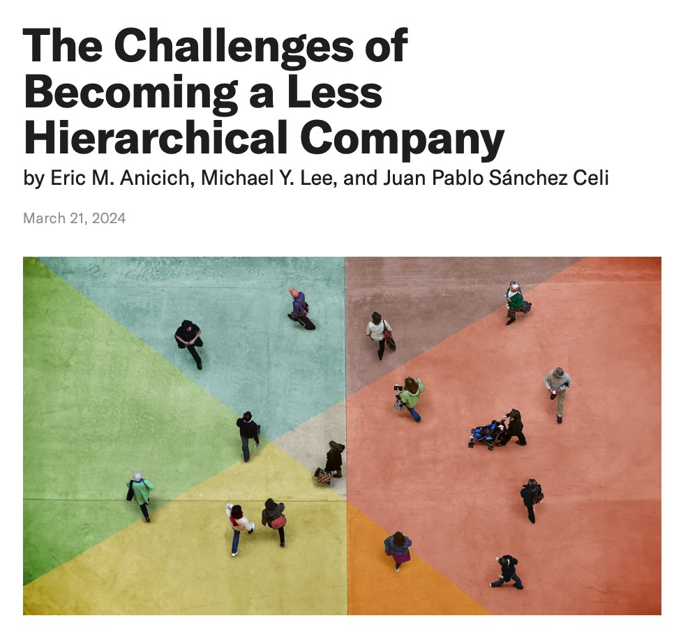 The Challenges of Becoming a Less Hierarchical Company ow.ly/At4t50R0tRe

#Leadership #Strategy #Culture #OrgDesign