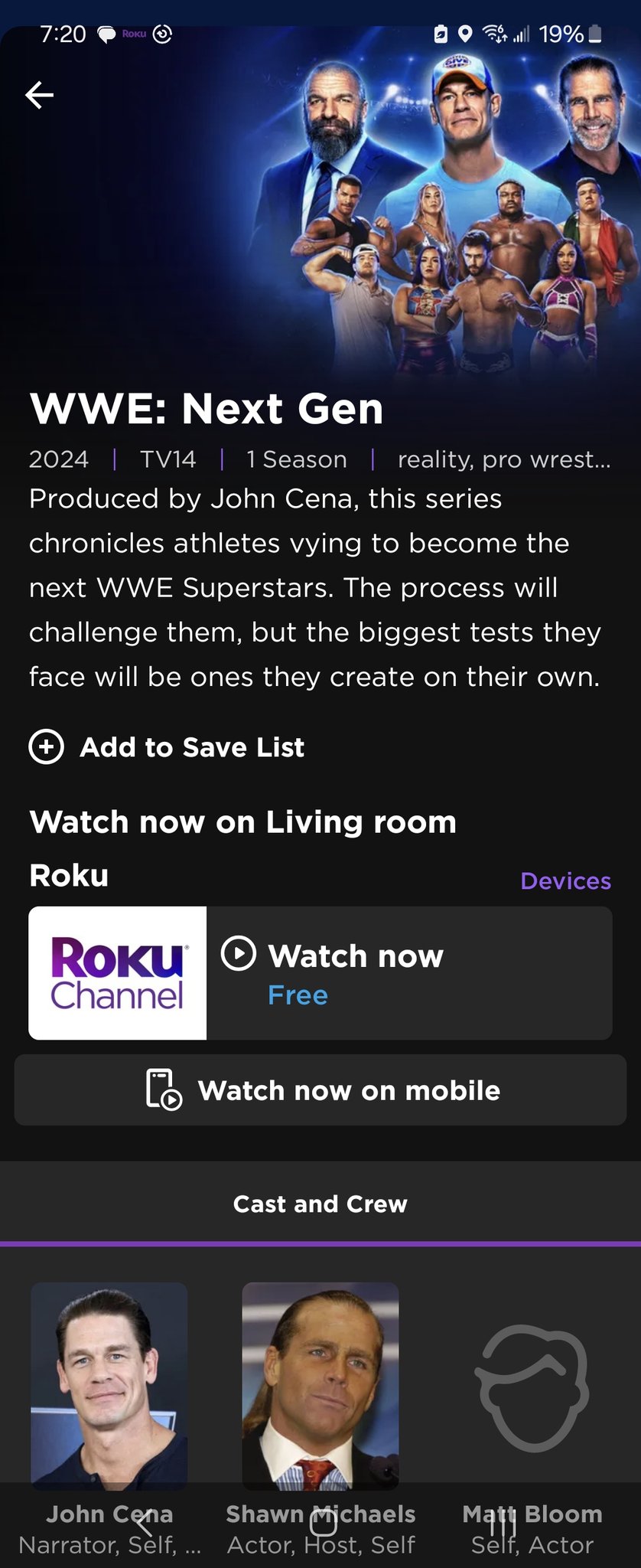 Free wwe on roku deals