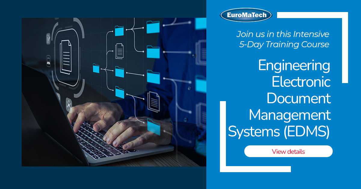 Engineering Electronic Document Management Systems (EDMS) Enroll now! euromatech.com/seminars/engin… #euromatech #training #trainingcourse #engineeringelectronicdocument #electronicdocument #managementsystems #edms #electronicdocumentmanagementsystems