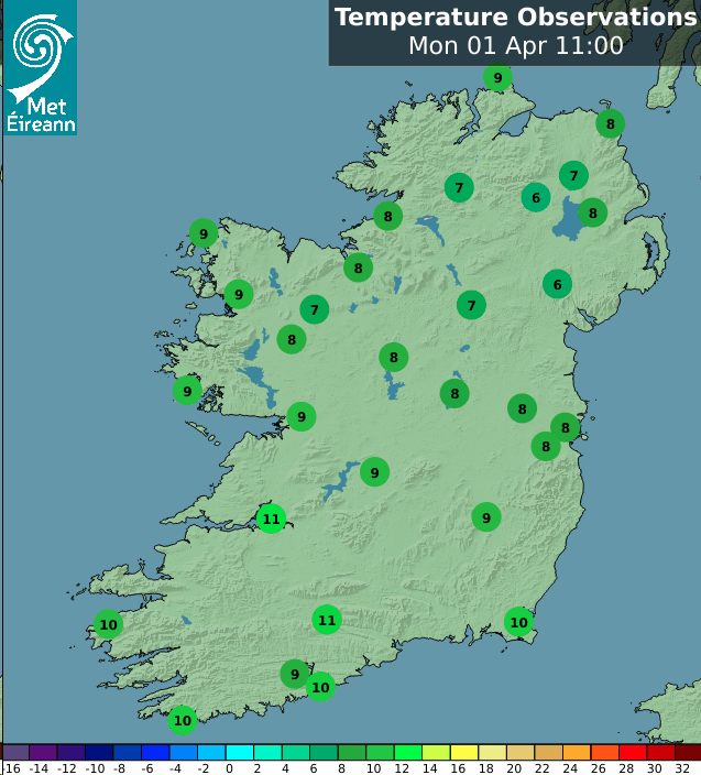 #Afternoonupdate

Many places cloudy with outbreaks of rain and drizzle☁️☔️

Sunnier breaks across southern counties but scattered showers here too, some possibly heavy🌦️

Highs of 8 to 13C