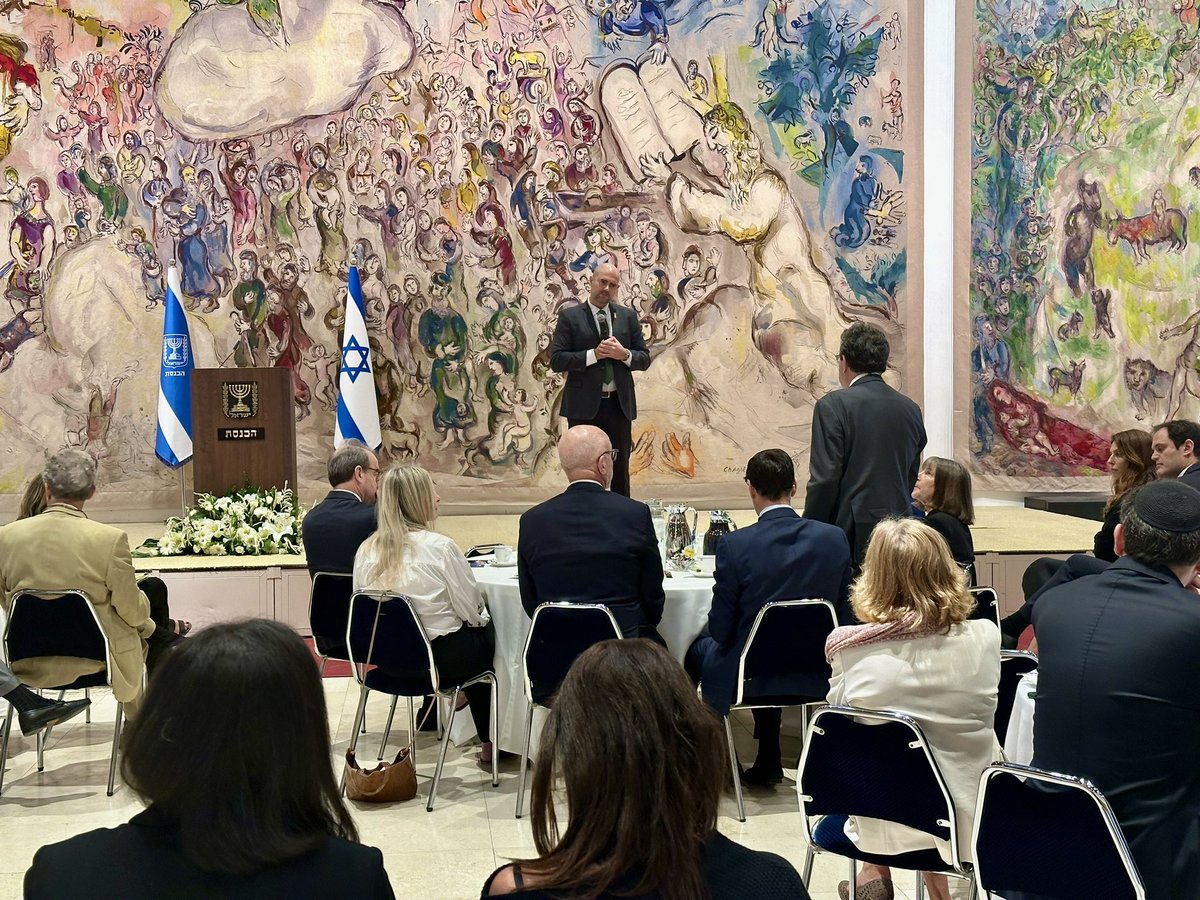 The tireless advocacy of Jewish leaders worldwide is crucial to our struggle to free the hostages and defeat terror. I addressed @AJCGlobal @Eurojewcong & @Le_CRIF's delegation today to review our security objectives and convey the gratitude of the Knesset & the people of Israel.