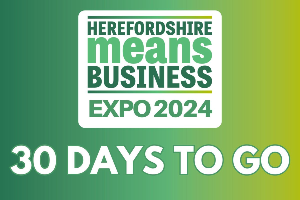 The Countdown Begins! ⏳💚 The #HMBiz Expo returns to the Shell Store ONE MONTH FROM TODAY - will you be joining us? #hereford #herefordshire