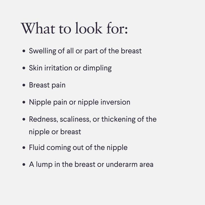 Performing a monthly breast self-exam is the best way to notice changes in your breast. From lumps to swelling to skin changes, here are some of the signs and symptoms to know at any age. bit.ly/3TM1XiM  #feelitonthefirst #breastcancer
