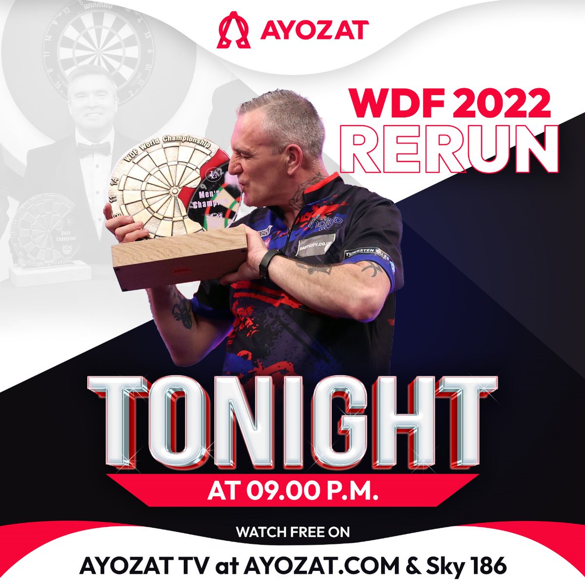 Get ready to aim for the bullseye once again! Don't miss the thrilling rerun of the World Darts Federation Lakeside Championship 2022, airing Mondays at 9pm on AYOZAT TV. Tune in via ayozat.com or Sky channel 186! #darts #wdf #lakeside #worldchampionship @DartsWDF