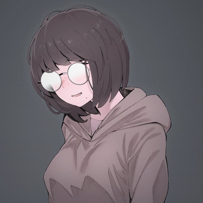 陰キャ描きたい欲とペンの練習を兼ねてアイコン描きました👓 