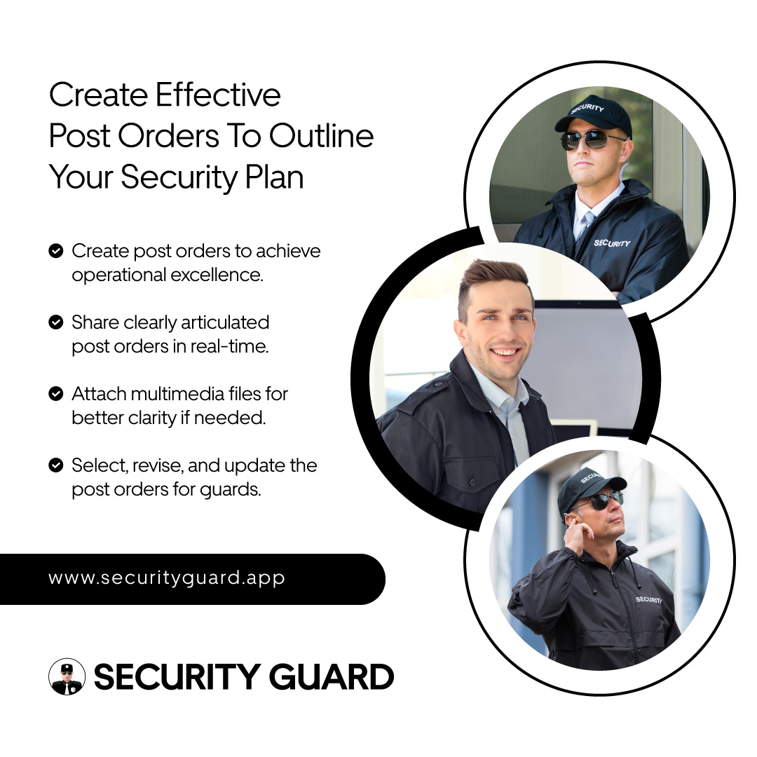 Utilize #SecurityGuard mobile and #WebApp to create and update site-specific #PostOrders for Security Guards. Ensure real-time sharing and instant access for guards to perform their duties proactively. Learn more - securityguard.app/post-orders #SecurityGuardApp #SecurityServices